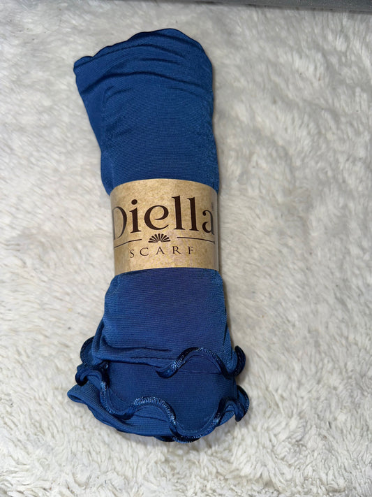 Élevez Votre Style avec Nos Hijabs en Jersey Premium Frisé Bleu Filant