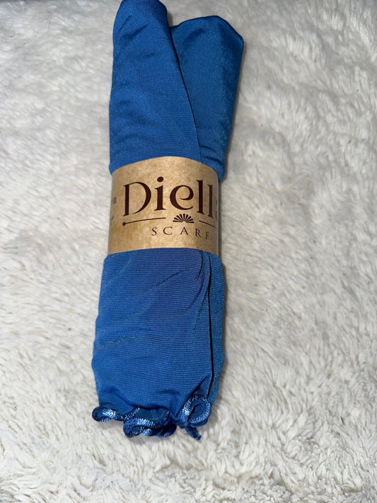 Élevez Votre Style avec Nos Hijabs en Jersey Premium Frisé Bleu Etoile